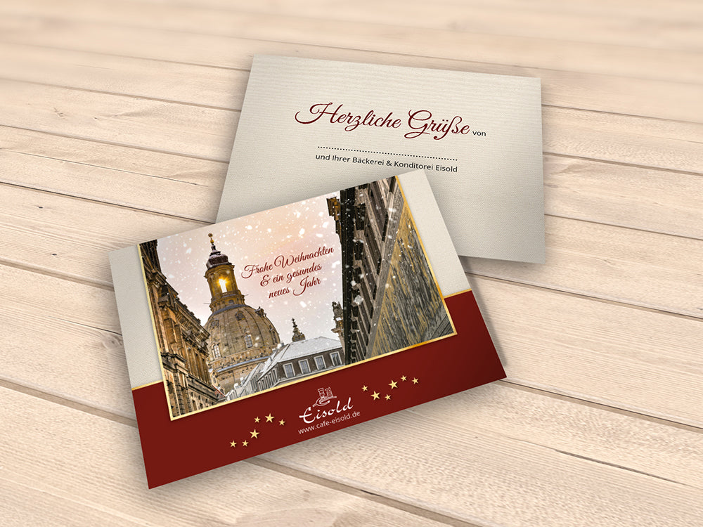 Handschriftliche Weihnachtskarte