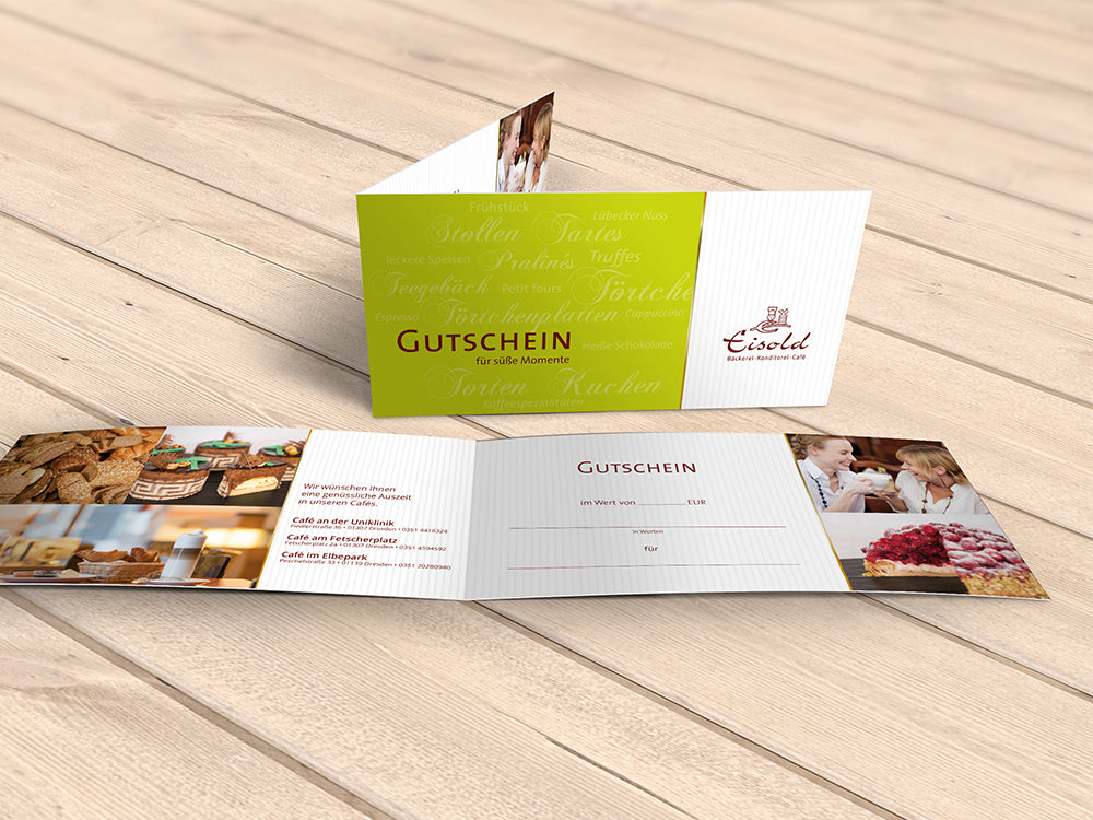 Geschenkgutschein Klappkarte