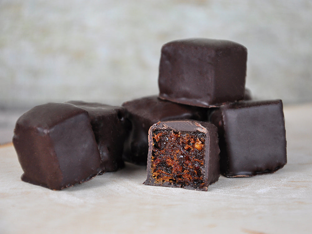 Gefüllte Honigkuchenwürfel